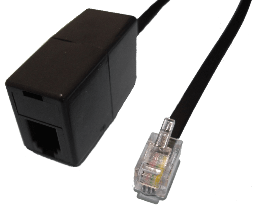 RJ9/RJ10/RJ22 Extension Lead, 7.6M BLACK