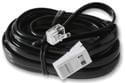 Telephone Line Cord - 6 Way (BT 631A to RJ12 6P6C) 3m BLACK 