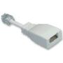 RJ11 Male to BT(431A) Female Converter with Ring Capacitor 