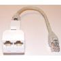 RJ45 Double Adaptor (RJ45 Male to 2 RJ45 Female) Flylead