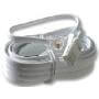 Telephone Line Cord-6 Way (BT 631A to RJ12 6P6C), 3m WHITE 