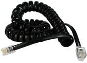 Telephone Handset Cord (RJ10 4P4C), 3.6m BLACK 
