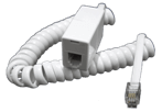 RJ10 Extension Lead (RJ10 Male to RJ10 Female), WHITE, 1.5M 